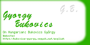 gyorgy bukovics business card